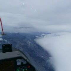 Flugwegposition um 12:01:11: Aufgenommen in der Nähe von Gemeinde Tulfes, Österreich in 5156 Meter